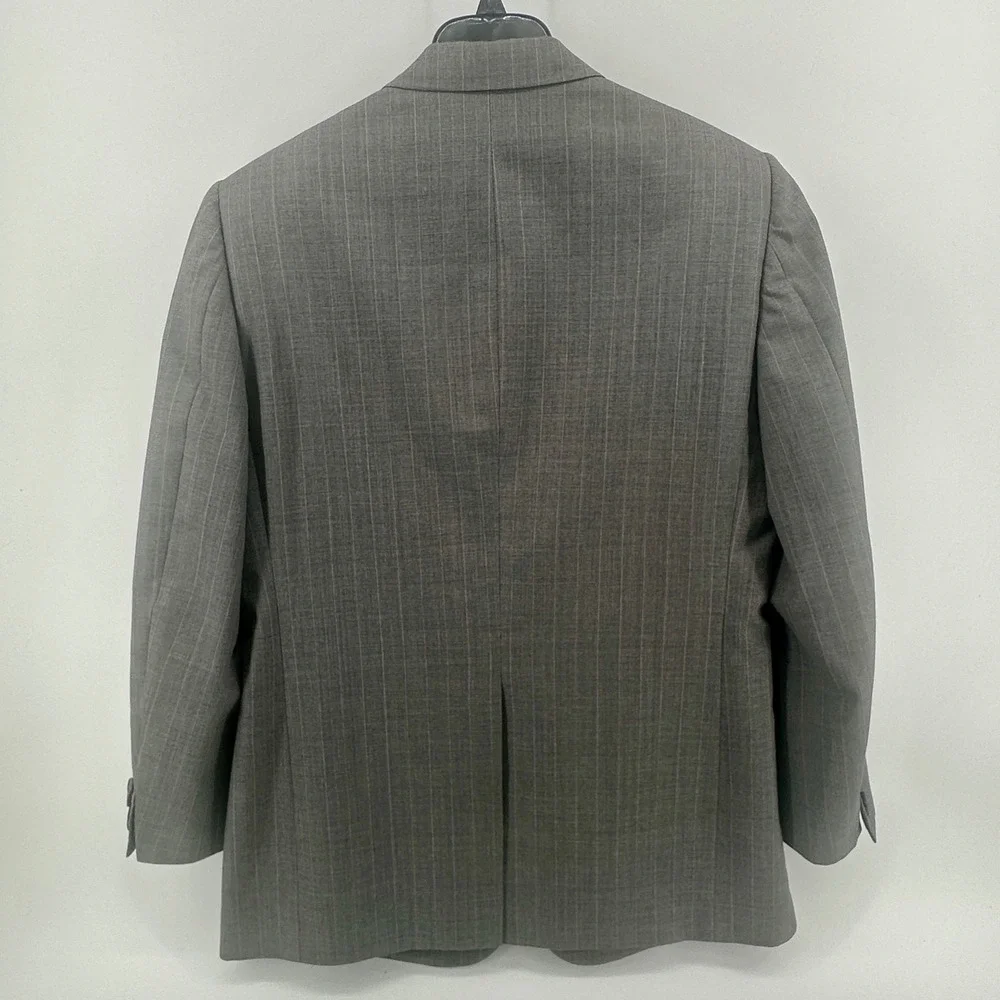 Christian Dior Monsieur Blazer‎ Mens 44 Gray Pinstripe Regular Fit Vintage 90s